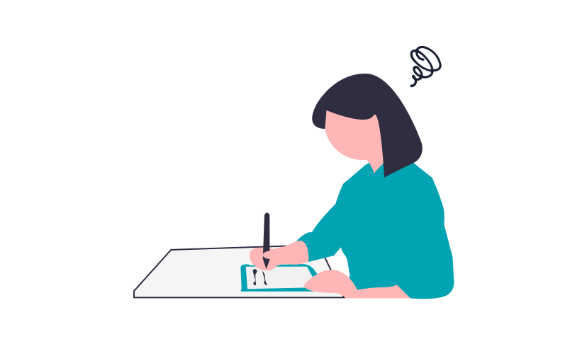 「帰国後学習なし」のイメージイラスト