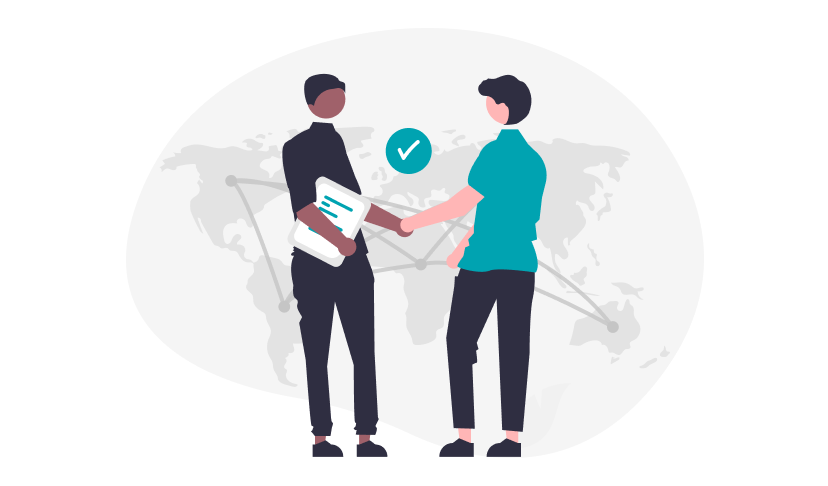 「積極的に活用する留学」のイメージイラスト