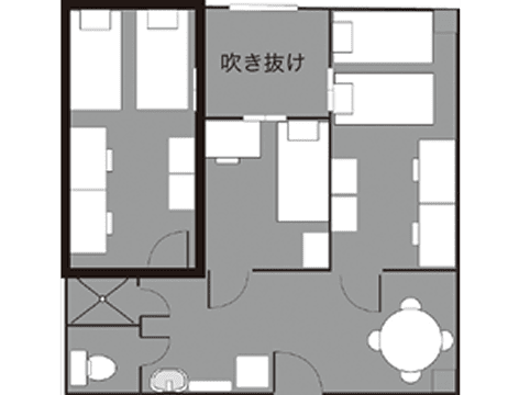 お部屋タイプ1の間取り