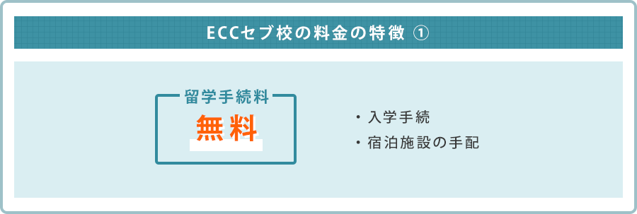 ECCセブ校の料金の特徴 ①